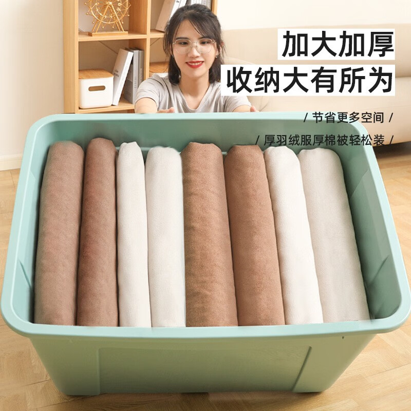 禧天龙(Citylong) X-6346收纳箱2个装(樱草蓝)特大号储物玩具收纳箱衣服整理箱车载后备箱收纳箱高清大图
