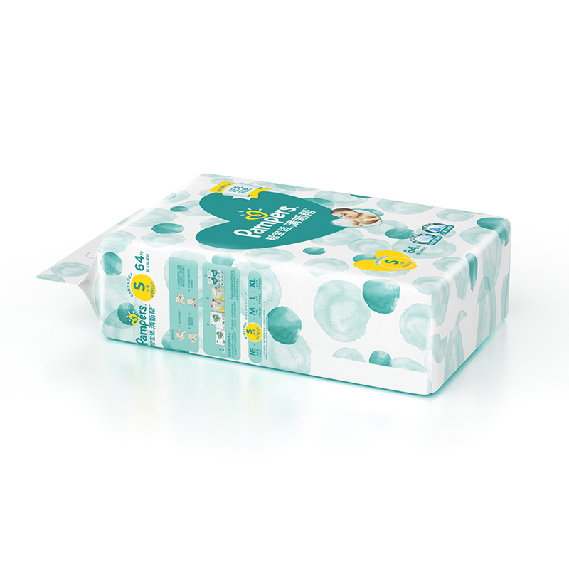 帮宝适(Pampers) 清新帮纸尿裤大包装S号小码64片/包 单包装