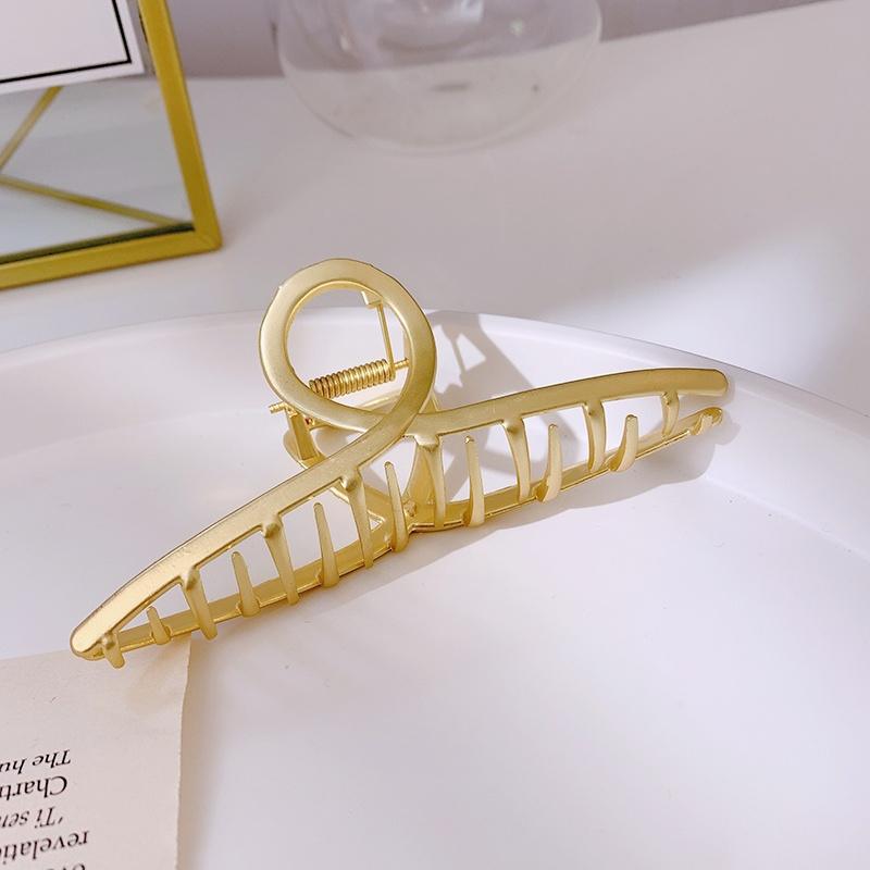 韩国鲨鱼夹网红精致头发夹子头饰金属发夹后脑勺抓夹丸子头发饰女流线