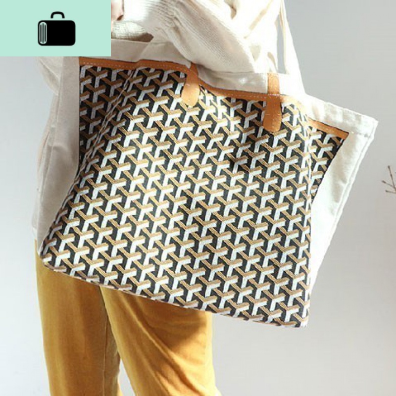 韩风chci复古印花手提托特包2020新款几何网红大容量单肩帆布包潮NEW LAKE 图印花_723 图印花现货