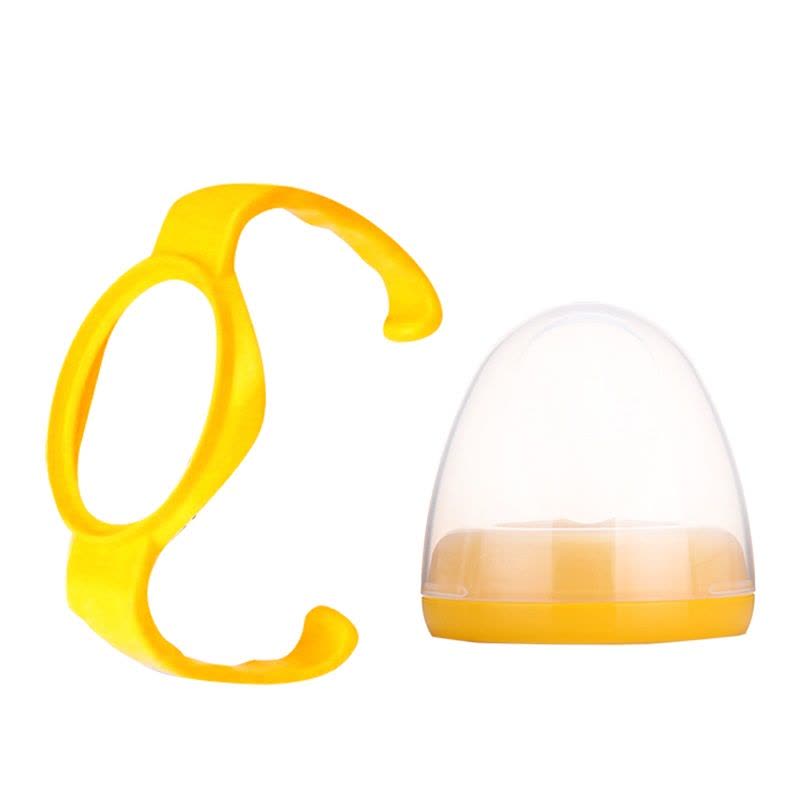 适配贝亲(PIGEON)宽口径奶瓶配件 pp盖帽BA62黄色送2代宽口黄色手柄 旋转瓶盖奶瓶帽盖图片