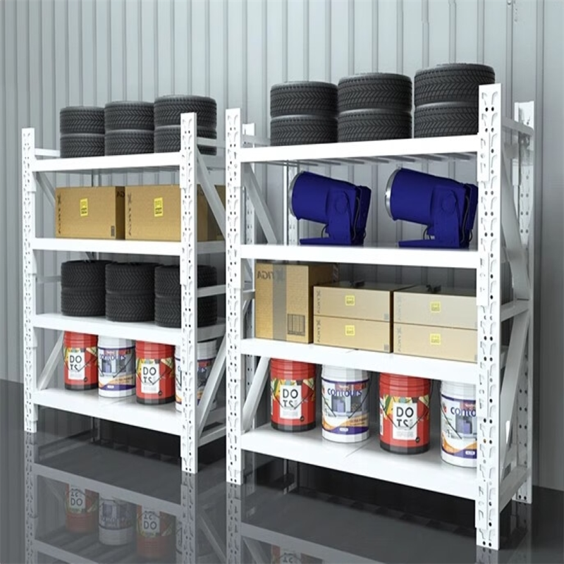 旸辰仓储货架置物架库房展示架多功能铁架储物架 白色-四层-主架 300Kg/层 200*60*200cm