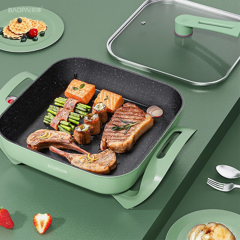 豹牌 BP-WD332 多功能电火锅 方锅 一锅多用 4L大容量 1500W功率高清大图