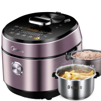 美的(Midea)电压力锅 IH电磁加热可中途加菜 MY-HT5077P 钢胆5L高压锅