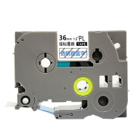 艾洁 标签带36mm透明底蓝字PL-163 适用兄弟 PT-1010;1100CH;1280;TZe-163标签机色带