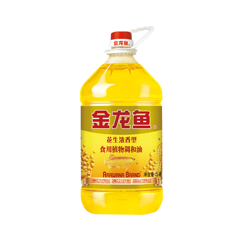 金龙鱼 浓香食用植物调和油5L / 花生浓香食用调和油5L 食用油 添加大豆油花生油高清大图