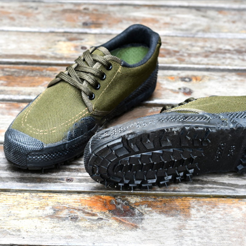 誉丰yl7005藏青净面作训鞋厂家直销解放鞋防滑耐磨军警训练劳保鞋