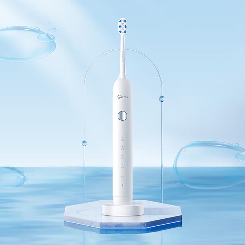 美的MC-AJ0101成人软毛声波全自动防水感应式充电2刷头电动牙刷27*251mm