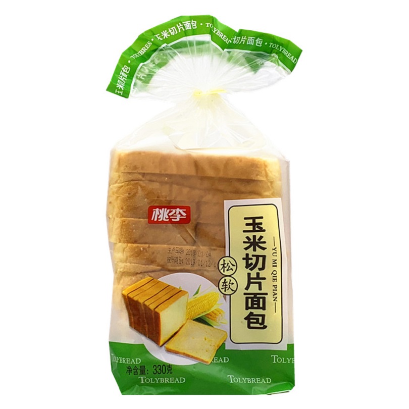 桃李玉米切片面包330g