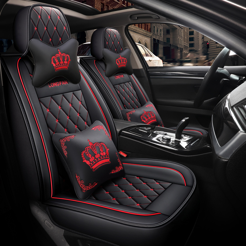 新款汽车座套皮全包围四季通用坐垫麻布专用女座椅套冬季小车座垫丰田