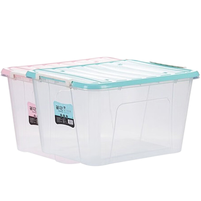 茶花收纳箱86L雅巧透明大号塑料B28002(颜色随机)