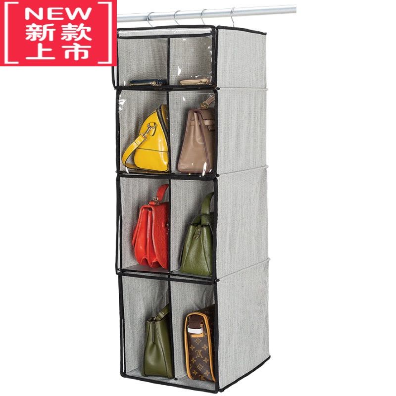 可莉允衣柜包包收纳器全封闭布艺挂包架家用防尘帽子整理挂袋多层包柜图片