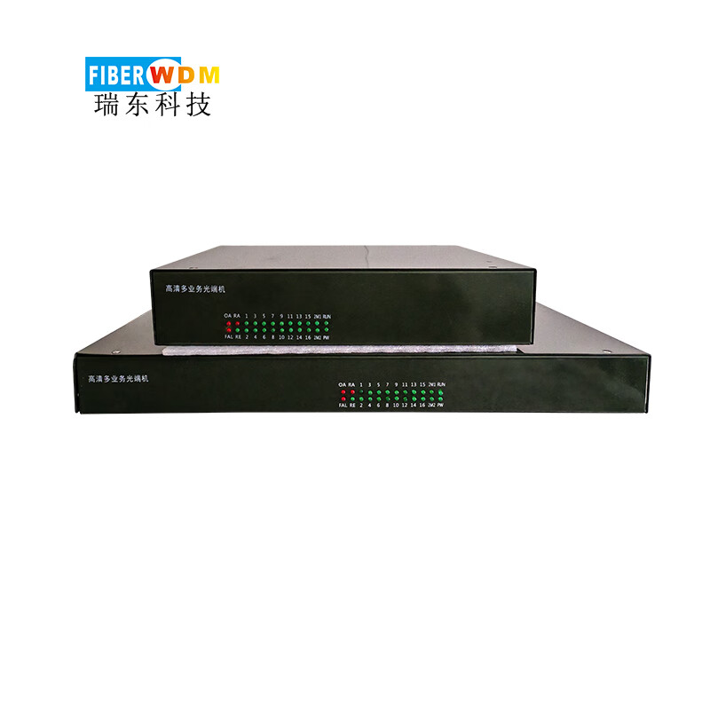 瑞东科技(FIBERWDM)高清多业务光端机传输2E1+2路物理隔离网络+12路磁石电话+1路高清HDMI+4路程控电话高清大图