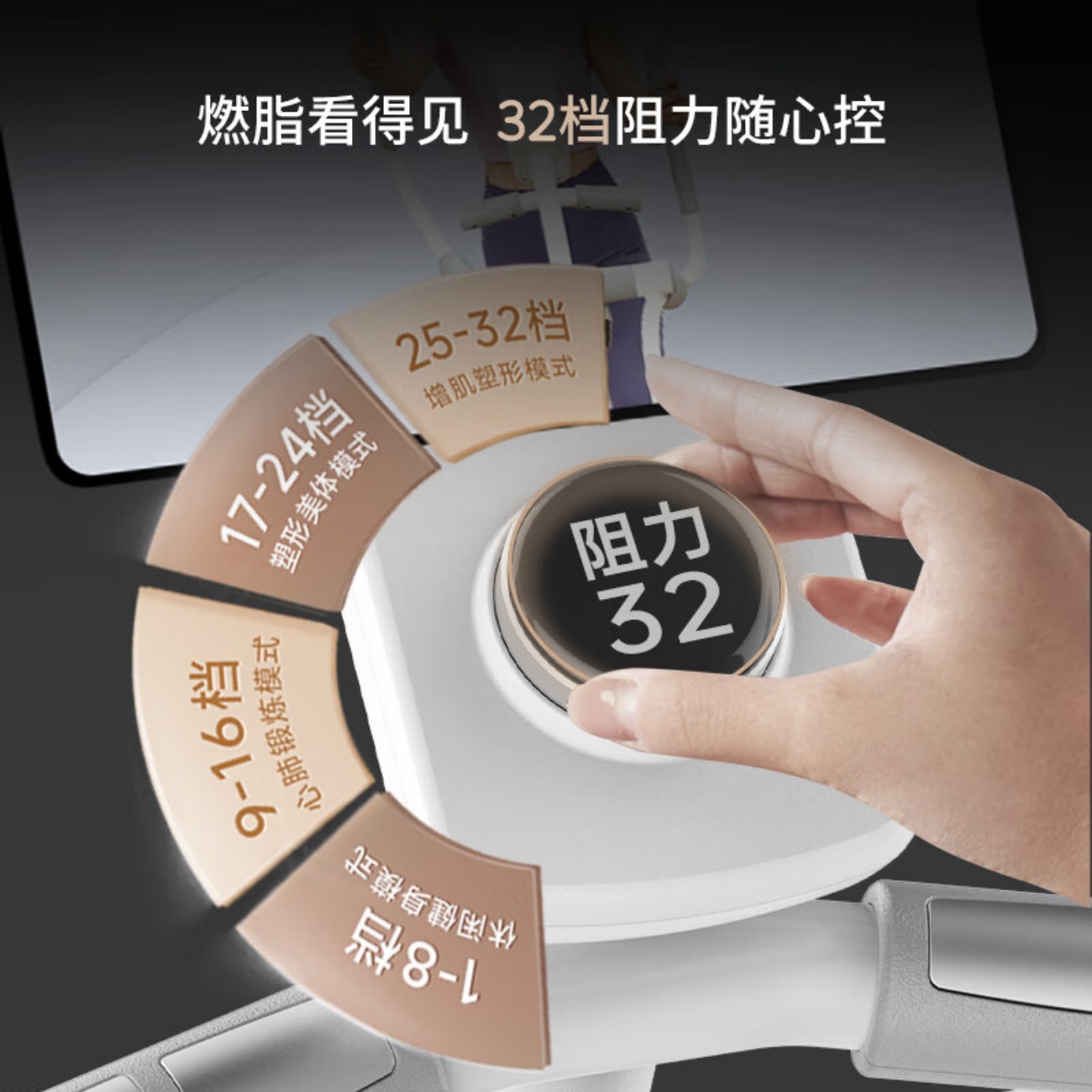 舒华(SHUA)椭圆机家用太空漫步有氧运动减肥健身器材椭圆仪ET6复古绿SH-E599高清大图