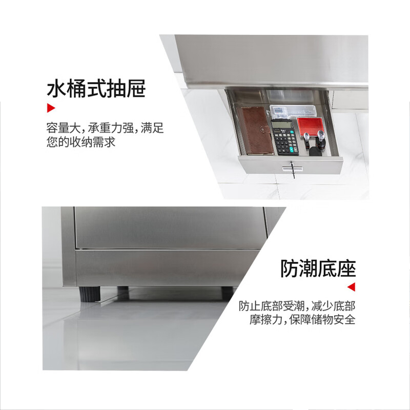 鑫金虎电脑桌职员桌五斗一空带键盘托BX8 1200*800*750mm高清大图