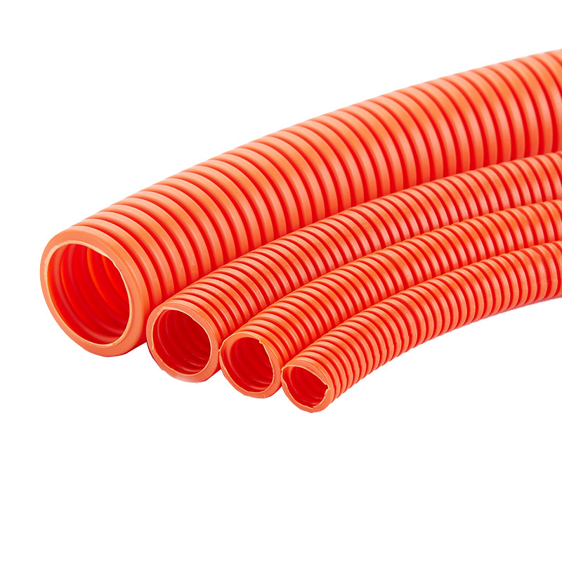 犇狐电工套管3分16mm 红 普通波纹管 材通pvc波纹管3分16mm塑料穿线管
