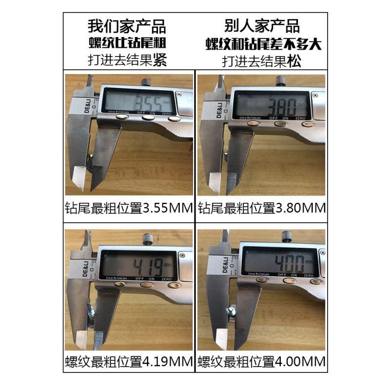 汐岩钻铁皮铁板 盘头钻尾螺丝十字圆头燕尾自攻自钻螺丝钉4.2*136M4.8高清大图