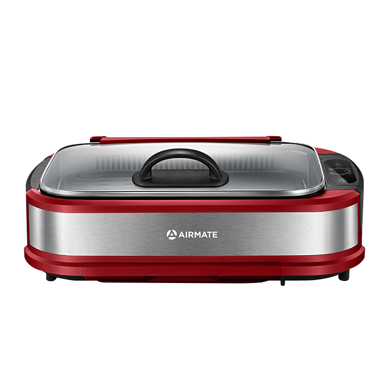 艾美特电烤炉家用无烟烤肉盘电烤盘烤肉锅烧烤炉多功能铁板烧盘红黑款eg01 M1报价 参数 图片 视频 怎么样 问答 苏宁易购