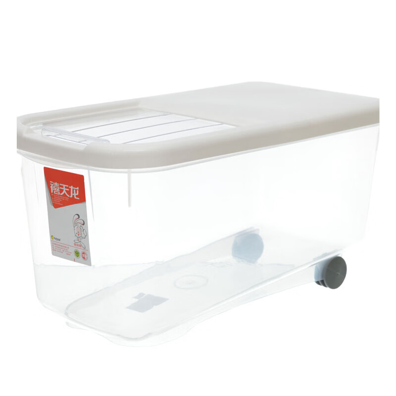 禧天龙(Citylong)T-3038米桶(白) 防虫储米箱厨房面粉桶米桶带滑轮密封