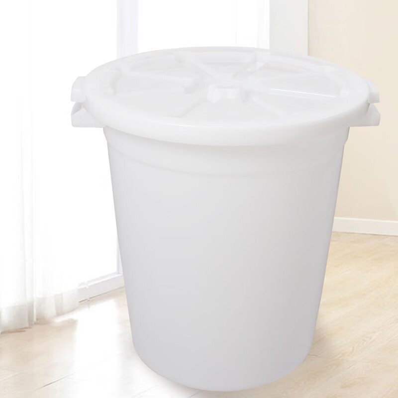 海亚森TK-9237塑料带盖大圆桶水桶垃圾桶280L(计价单位:个)白色