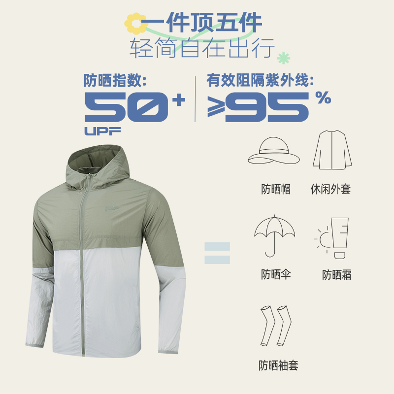 胶囊丨361°防晒衣男夏季轻薄透气宽松户外骑行服跑步运动外套
