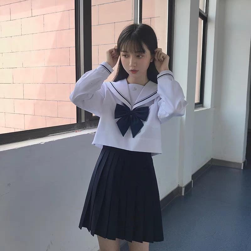 jk制服jk制服不良少女日系JK制服水手服学院风韩版裙学生中间服长袖校服女秋冬套装