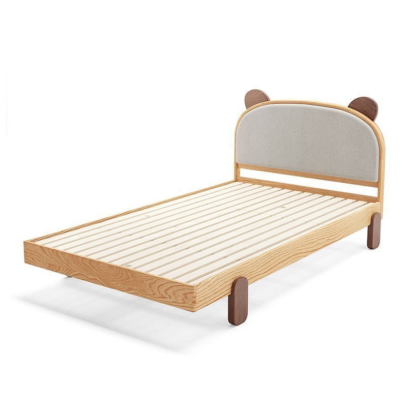 林氏家居儿童床北欧实木床橡木软包男孩儿童房卡通公主床单人床ls165