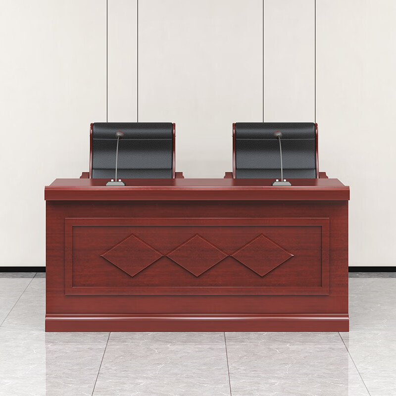 鑫金虎 演讲台会议室领导发言台油漆长条桌会议台桌1.4m高清大图