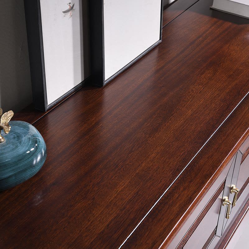 青木川 新中式仿古典实木电视柜落地2025新款小户型客厅农村家用乌金木雕花成品整装矮柜储物柜影视柜视听柜图片