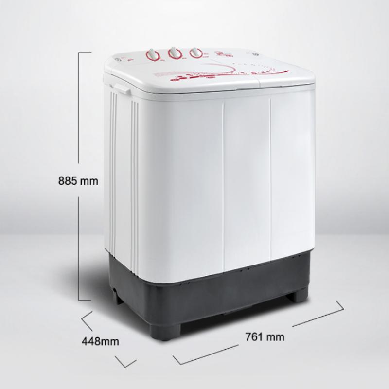 美的(Midea) 8公斤双桶双缸半自动洗衣机 半自动大容量双缸洗衣机MP80-DS805