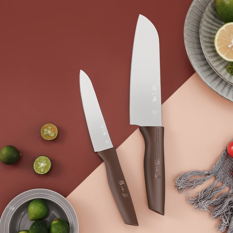 张小泉和煦刀剪套装 切片刀300mm,小厨刀300mm,水果刀235mm,剪刀200mm高清大图