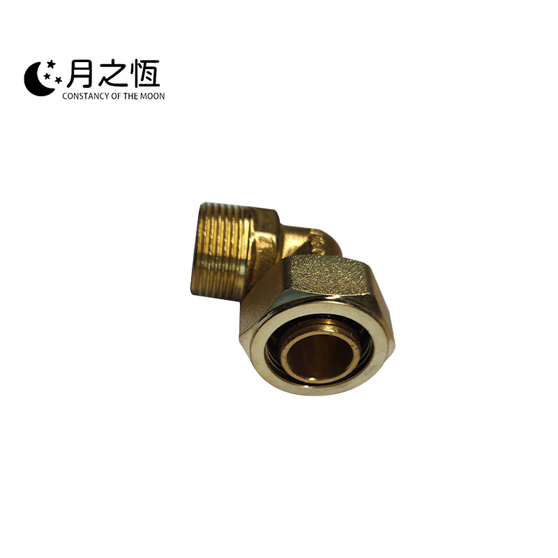 月之恒铝塑外丝弯头25*20mm个高清大图