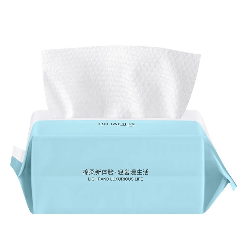 [100片]泊泉雅干湿两用抽取式棉柔巾双面双效纯棉轻柔面部清洁化-妆-棉