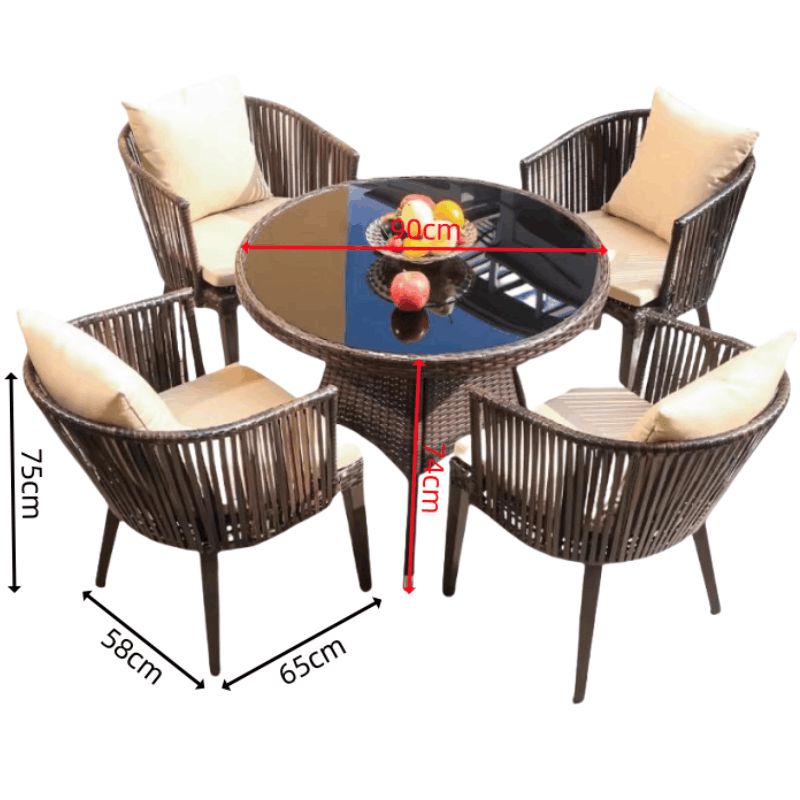 豫龙都 圆桌一桌四椅套图片