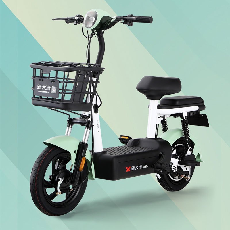 派乐palla电动车小坦克成人代步48v12ah铅酸电池电动自行车勇气灰