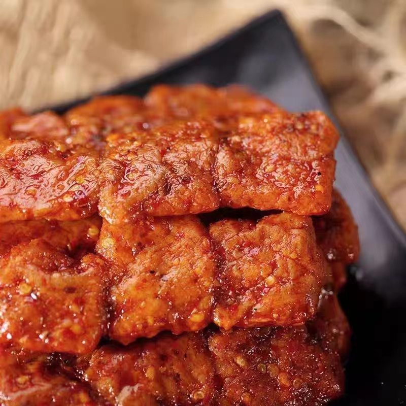[5袋装]贤哥素肉串香辣味90g*5素肉串辣条片休闲零食吧办公室即食小吃苏宁宜品