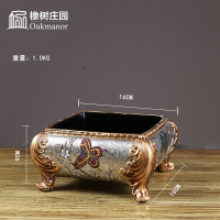 美式乡村复古家居摆设玄关钥匙饰品收纳盒首饰盒卧室复古桌面摆件