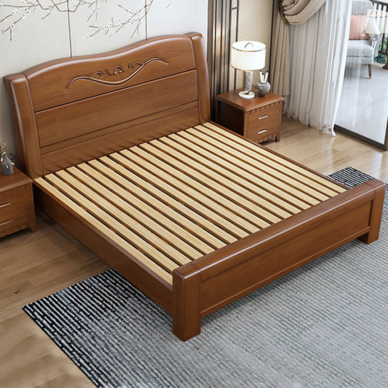 臻远ZY-SMC-121 现代简约实木床双人床 1.8米简约床高清大图