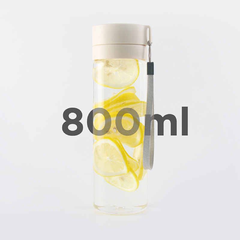德国（LEASY）领致水杯大容量透明塑料杯子太空杯 户外骑行健身运动水壶 男女学生随手杯 P10 800ml