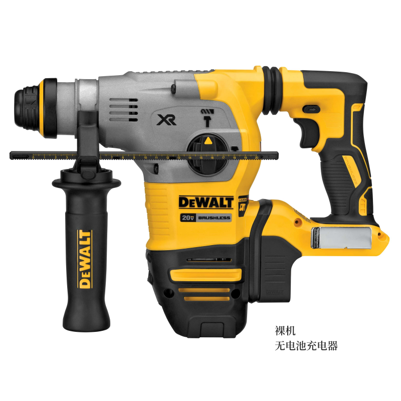 得伟20V锂电无刷四坑L型28mm电锤单机DCH293B-A9个