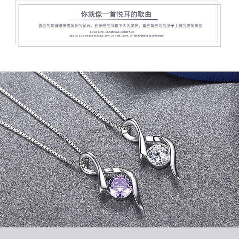 依帝魅925银项链日韩版幸运玫瑰花银项链时尚花朵女款玫瑰精美吊坠送情侣朋友520送女友情人节礼物