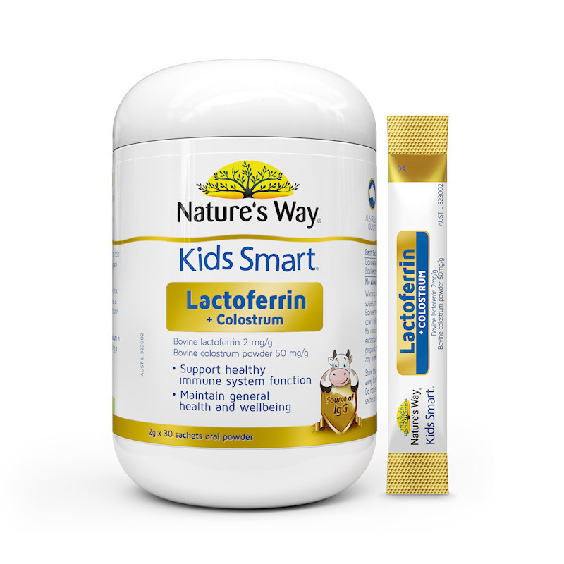 【延续母乳免疫保护力】佳思敏 Nature’s Way 婴幼儿金装乳铁蛋白粉儿童牛初乳免疫球蛋白 30条*2g