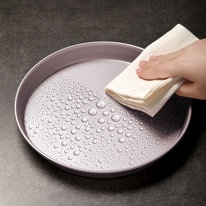 学厨 6寸披萨盘 烤盘模具金色圆形家用pizza盘 直径15.7cm*高2.4cm 不粘涂层 烤箱烘焙模具 WK9161高清大图