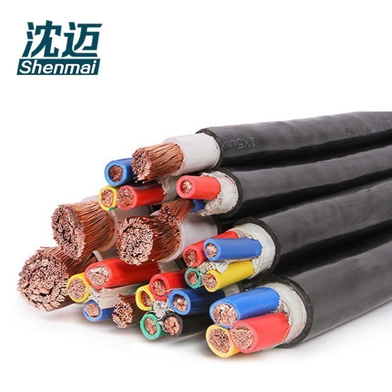 沈迈 铜芯通用软电缆 ZR-RVVZ-0.6/1KV-3*4+1*2.5平方/米