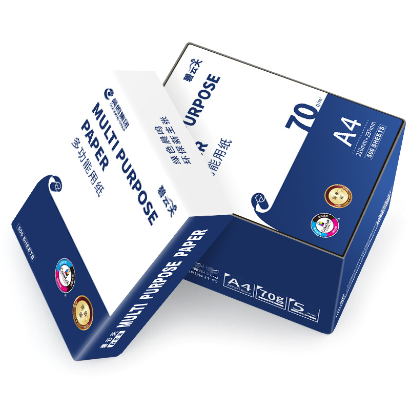 晨鸣碧云天商务装多功能复印纸 70克A4 500张/包 5包/件高清大图