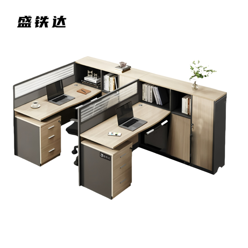 盛铁达 财务桌双人位1500*2800*1100mm STD-XTCW02 组高清大图