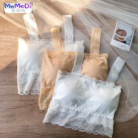 蕾丝吊带抹胸女夏薄款白色打底内短款内搭美背防走光裹胸小背心