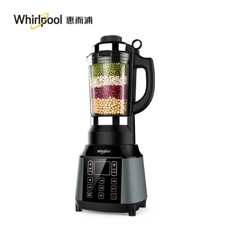 惠而浦(Whirlpool)破壁机WBL-CG126K (灰)多功能加热破壁料理机12小时预约 智能触控面板 辅食料理机