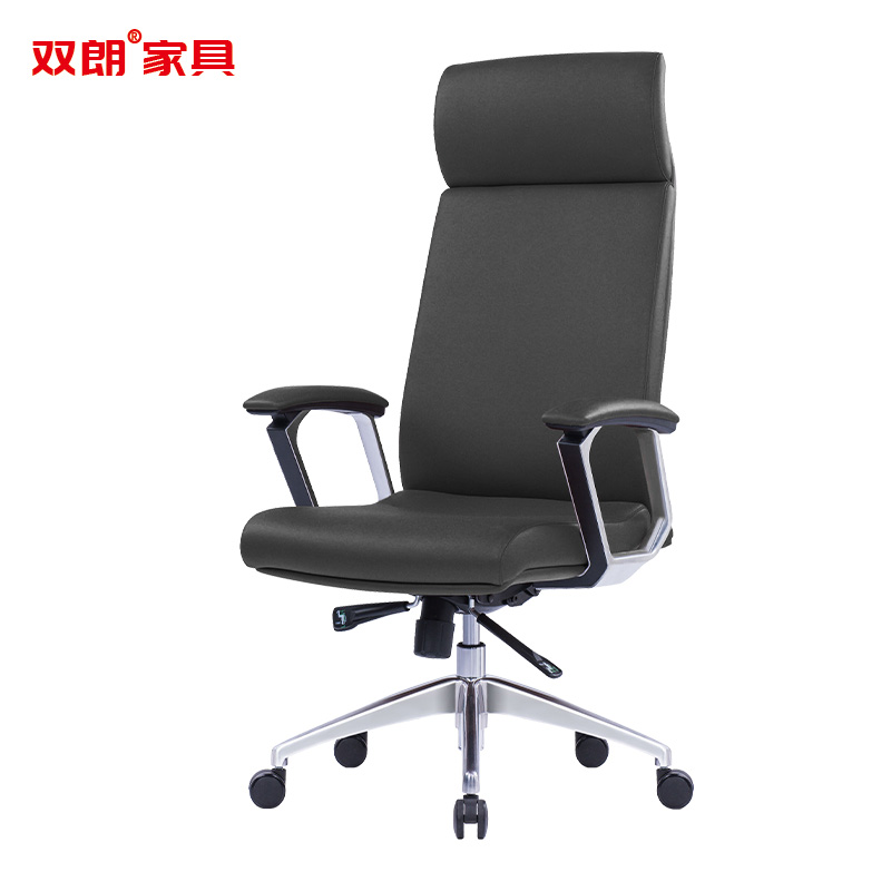 双朗 皮质办公主管椅 SL-14323JY 650*670*1235-1320mm 黑色 张高清大图