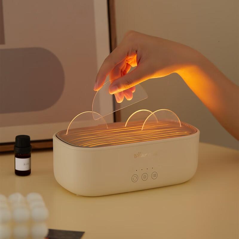 小熊香薰机家用加湿器空气加湿机办公室夜灯桌面低噪 XXQ-B08Z1高清大图